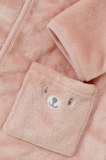 Bebés niñas - Albornoz para bebé con capucha - rosa
