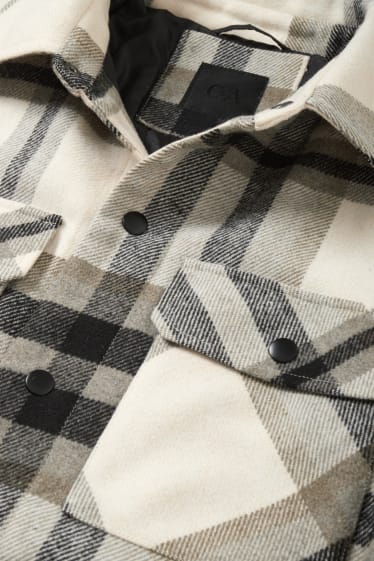 Clockhouse Boys - Overhemdjas - geruit - licht beige