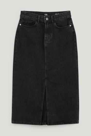 Damen - Jeansrock - schwarz