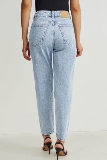 Women - Mom jeans - high waist - LYCRA® - denim-light blue