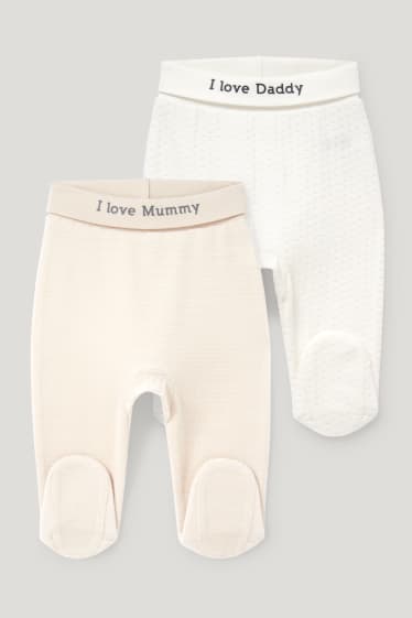 Baby Girls - Multipack 2 buc. - pantaloni nou-născuți - bej deschis