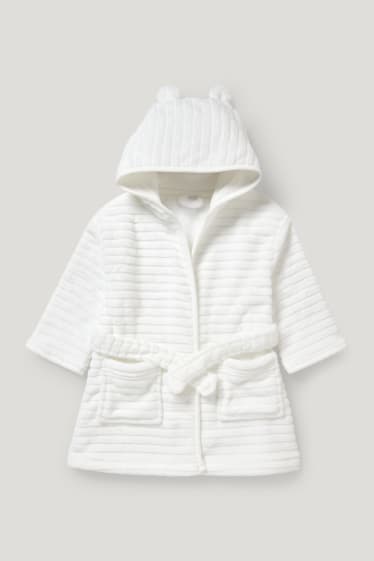 Baby Girls - Accappatoio neonati con cappuccio - bianco