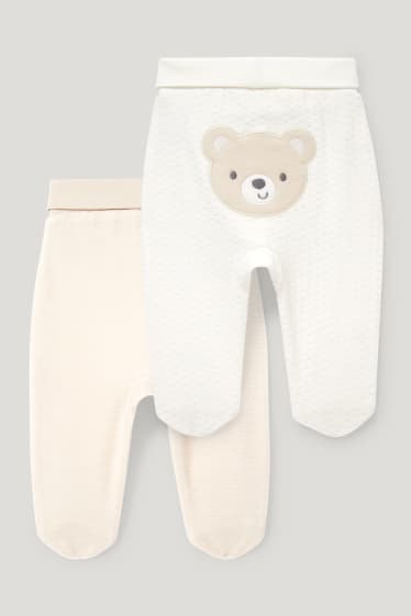 Baby Girls - Multipack 2 buc. - pantaloni nou-născuți - bej deschis