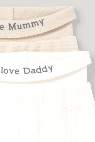 Baby Girls - Multipack 2 buc. - pantaloni nou-născuți - bej deschis