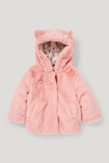 Baby Girls - Baby-Jacke mit Kapuze - rosa