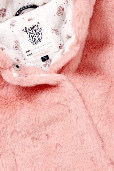 Baby Girls - Baby-Jacke mit Kapuze - rosa