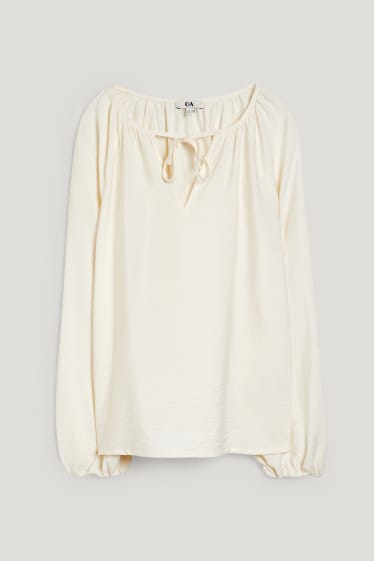 Mujer - Blusa - blanco roto