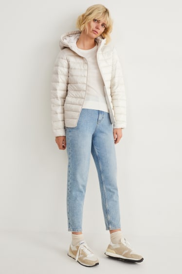 Mujer - Chaqueta acolchada con capucha - crema
