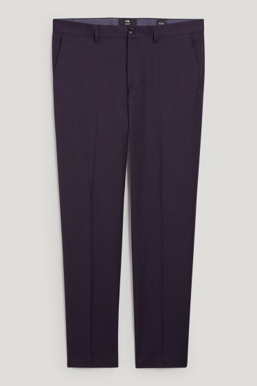 Heren - Broek uit het combi-systeem - slim fit - Flex - stretch - paars