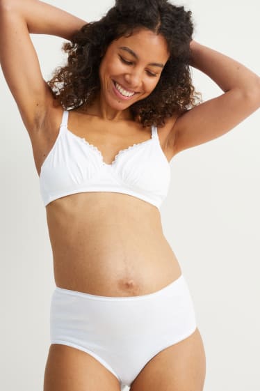 Mujer - Pack de 3 - braguitas premamá - blanco