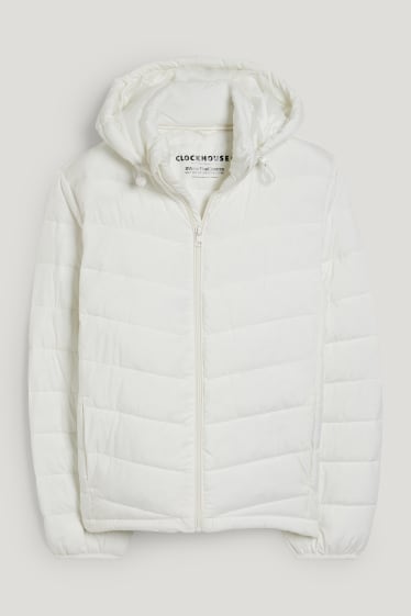 Damen XL - CLOCKHOUSE - Steppjacke mit Kapuze - cremeweiß