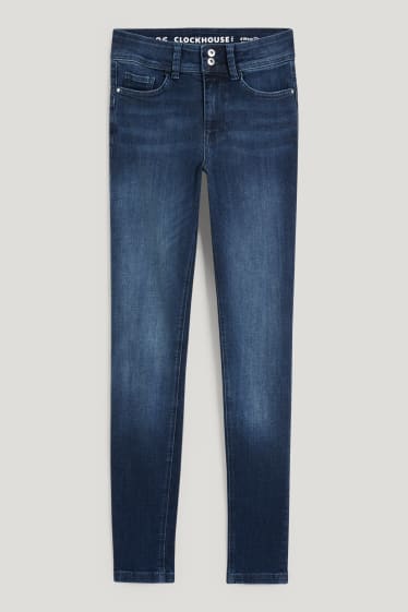 Clockhouse Girls - CLOCKHOUSE - skinny jeans - mid waist - push-up effect - jeansblauw