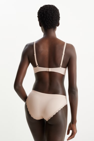 Damen - BH mit Bügel - DEMI - wattiert - hellbeige