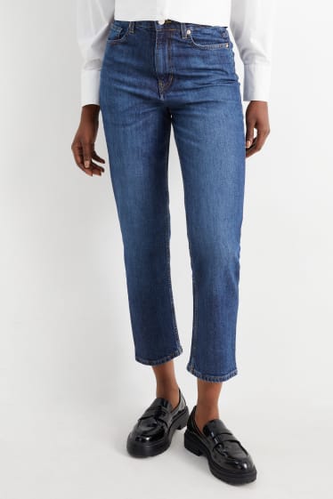 Mujer - Premium Denim by C&A - straight jeans - high waist - vaqueros - azul