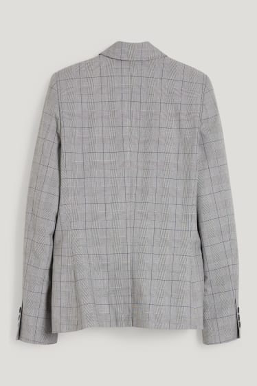 Women - Business blazer - regular fit - Mix & match - check - gray