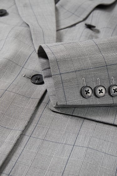 Women - Business blazer - regular fit - Mix & match - check - gray