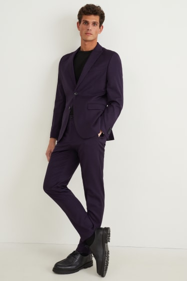 Heren - Colbert uit het combi-systeem - slim fit - Flex - Stretch - paars