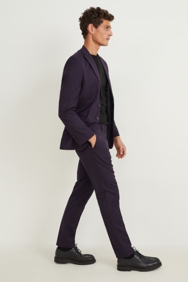 Men - Mix-and-match trousers - slim fit - Flex - stretch - purple