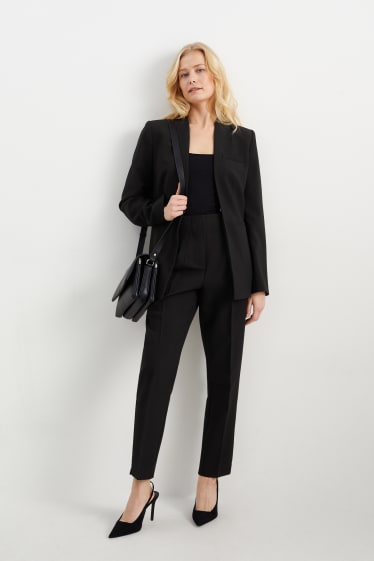 Damen - Business-Blazer - tailliert - schwarz