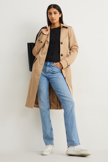 Damen - Strickjacke - Zopfmuster - schwarz