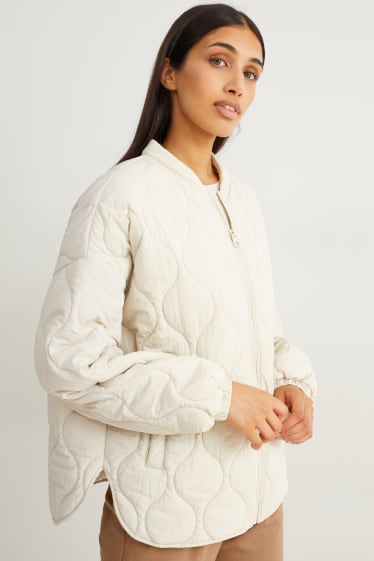 Women - Quilted jacket - creme