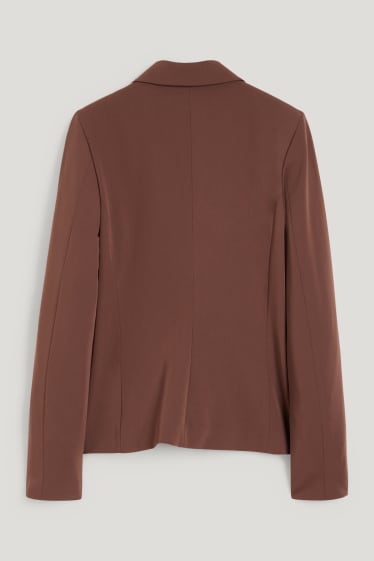 Dames - Blazer - getailleerd - donkerbruin