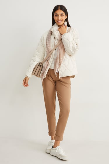 Women - Quilted jacket - creme
