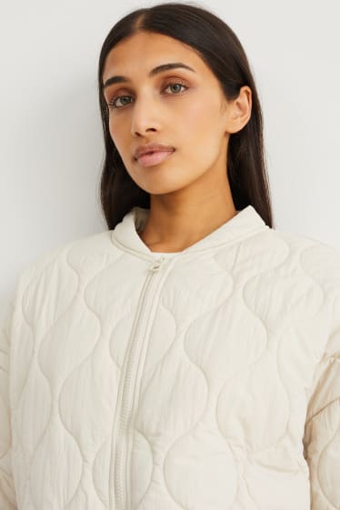 Women - Quilted jacket - creme