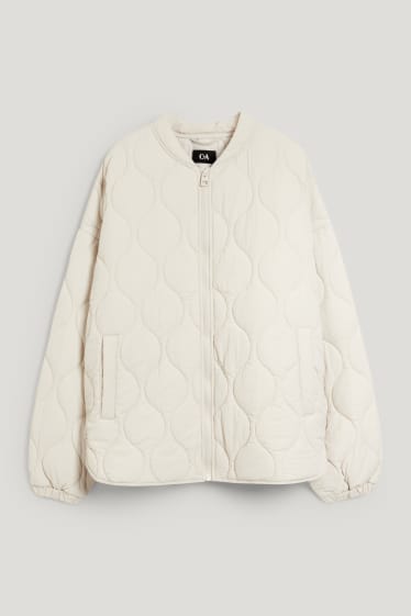 Women - Quilted jacket - creme