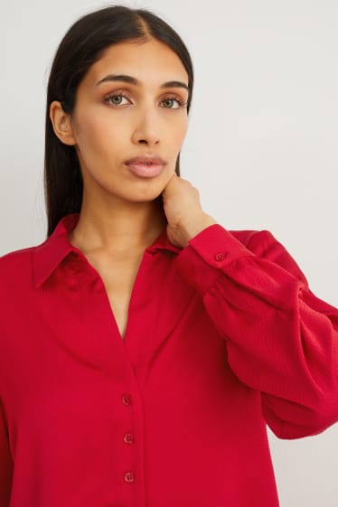 Femmes - Chemisier - rouge foncé