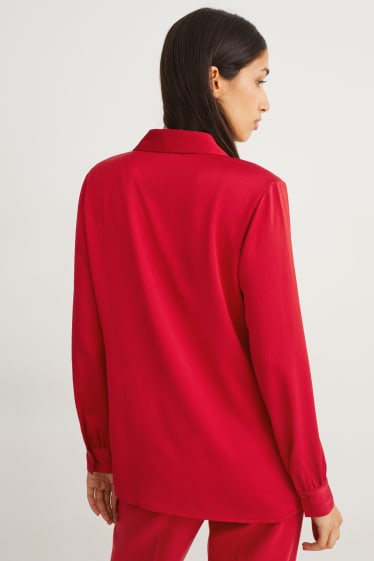 Femmes - Chemisier - rouge foncé