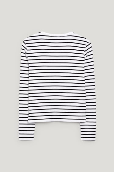 Donna - CLOCKHOUSE - maglia a maniche lunghe - a righe - bianco