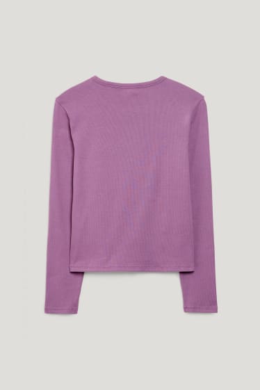 Damen XL - CLOCKHOUSE - Langarmshirt - violett