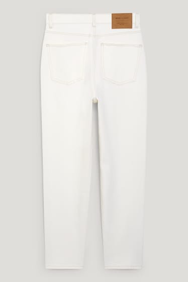 Damen - Mom Jeans - High Waist - hellbeige