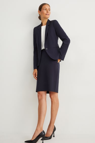 Dames - Business-blazer - getailleerd - Mix & Match - donkerblauw