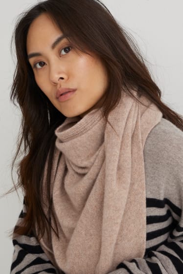 Femmes - Foulard en cachemire - beige