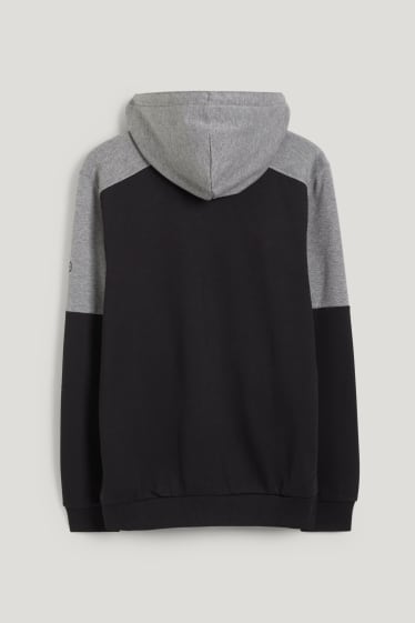 Herren - Sweatjacke mit Kapuze - schwarz