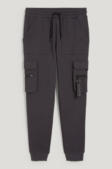 Clockhouse homme - Pantalon de jogging cargo - gris foncé