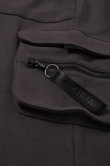Clockhouse homme - Pantalon de jogging cargo - gris foncé