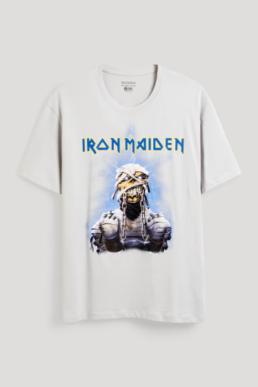 Clockhouse homme - T-shirt - Iron Maiden - couleur sable