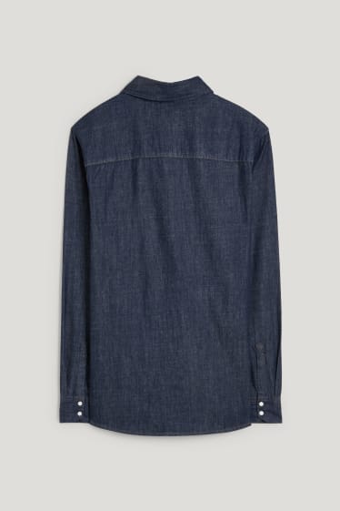 Herren - Jeanshemd - Regular Fit - Kent - jeans-dunkelblau