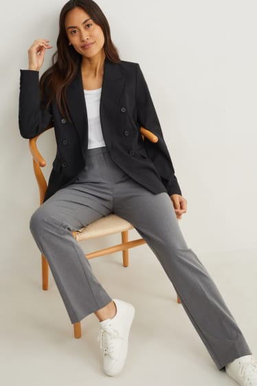 Damen - Business-Blazer - Regular Fit - Mix & Match - schwarz