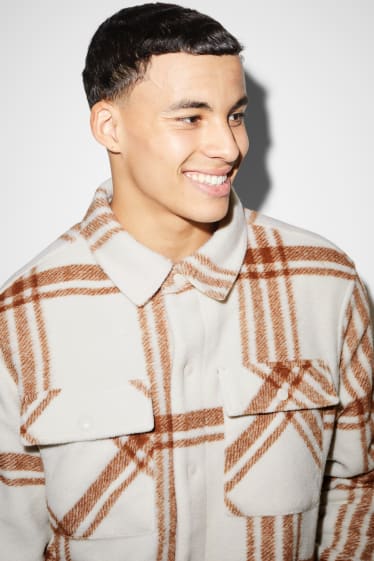 Clockhouse Boys - Shirt jacket - check - light beige