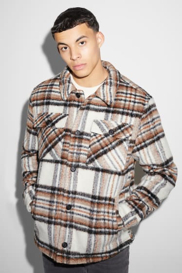 Clockhouse Boys - Hemdjacke - kariert - beige