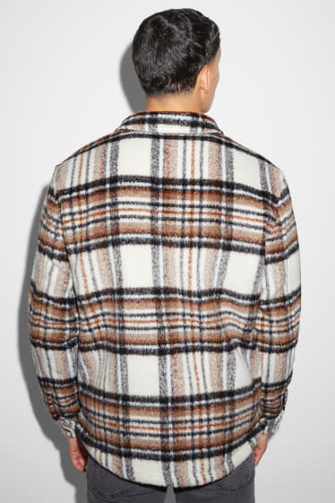 Clockhouse Boys - Hemdjacke - kariert - beige