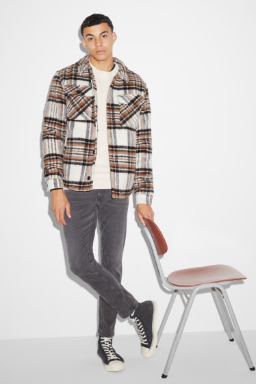 Clockhouse Boys - Hemdjacke - kariert - beige