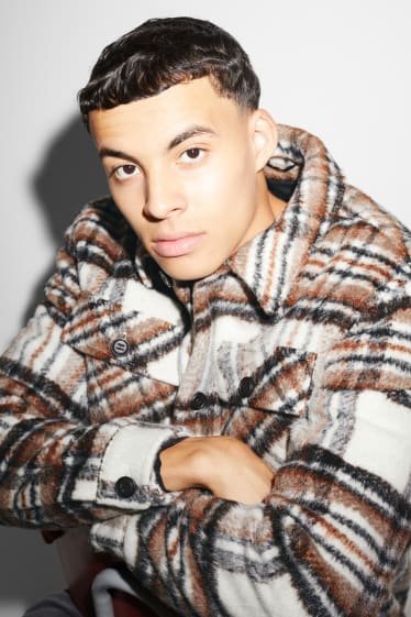 Clockhouse Boys - Hemdjacke - kariert - beige