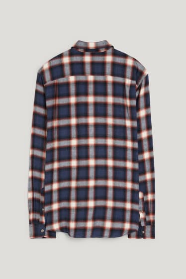Herren - Hemd - Regular Fit - Kent - kariert - dunkelblau