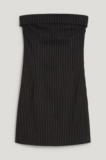 Clockhouse Girls - CLOCKHOUSE - Bandeau-Kleid - Nadelstreifen - schwarz