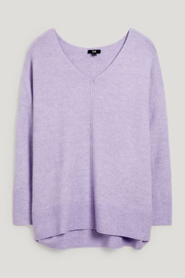 Damen - Pullover - violett